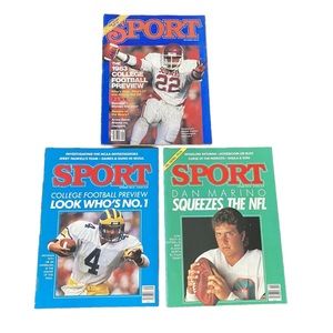 Rare 1983, 1986 Lot Of 3 Sports College Football Preview Magazines Memorabilia
